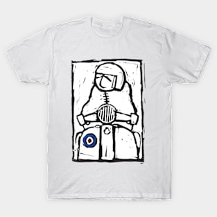 Classic Retro, Vintage,  Scooter, Scooterist, Scootering, Scooter Rider, Mod Art T-Shirt